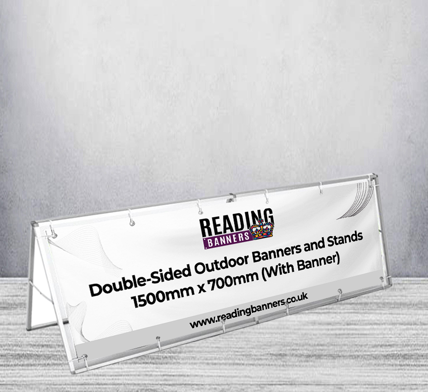 Double-Sided Outdoor Banners and Stands 1500mm x 700mm (With Banner)