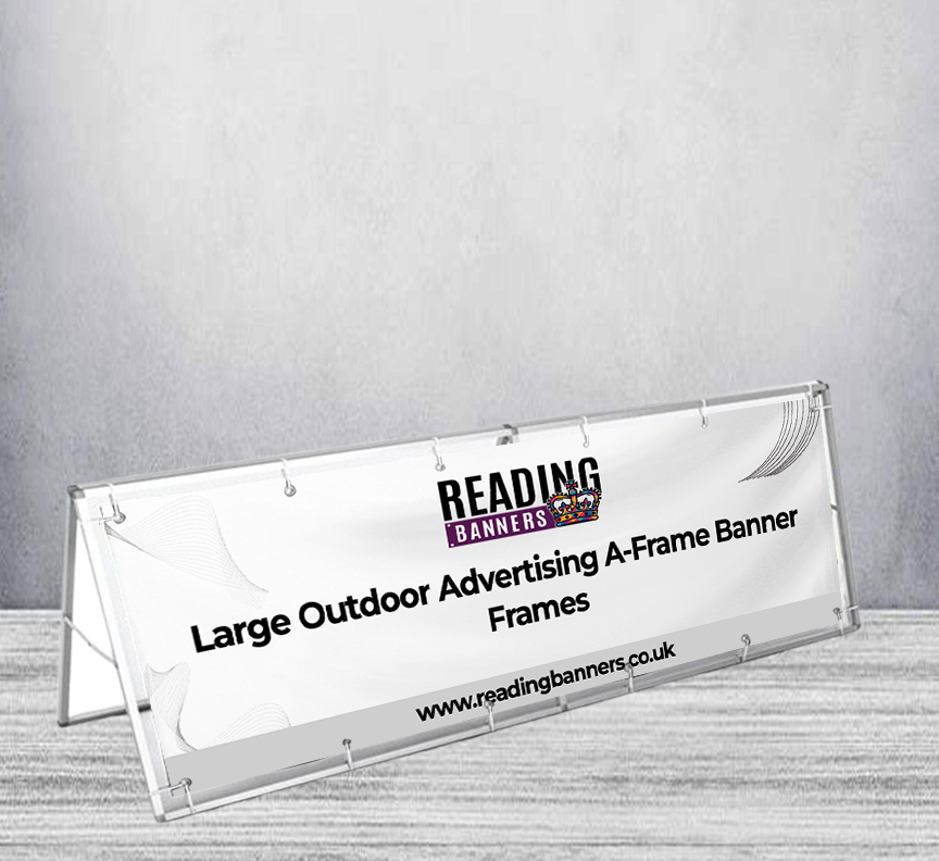Large Outdoor Advertising A-Frame Banner Frames 3000mm x 1000mm (With Banner)