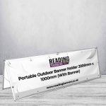 Portable Outdoor Banner Holder 2000mm x 1000mm (With Banner)