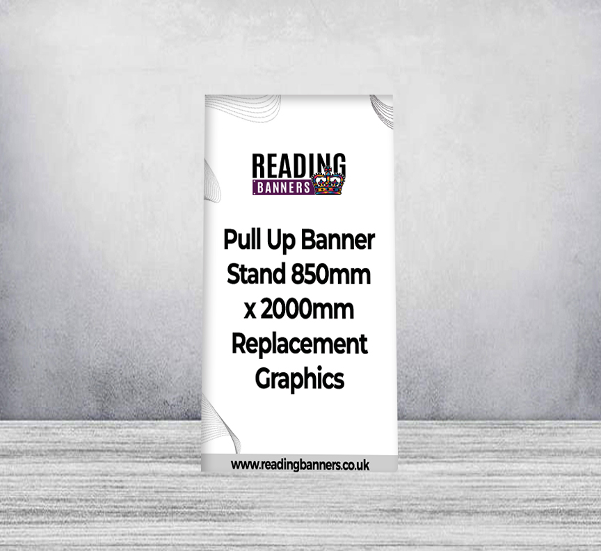 Pull Up Banner Stand 850mm x 2000mm Replacement Graphics