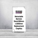 Retractable Banners Stand 850mm x 2000mm Replacement Graphics