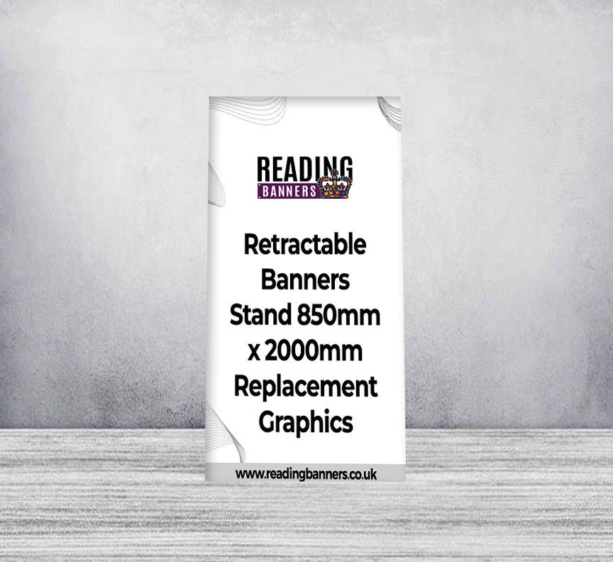 Retractable Banners Stand 850mm x 2000mm Replacement Graphics