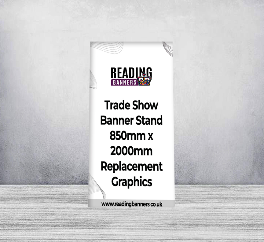 Trade Show Banner Stand 850mm x 2000mm Replacement Graphics