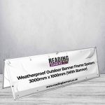 Weatherproof Outdoor Banner Frame System 3000mm x 1000mm (With Banner)